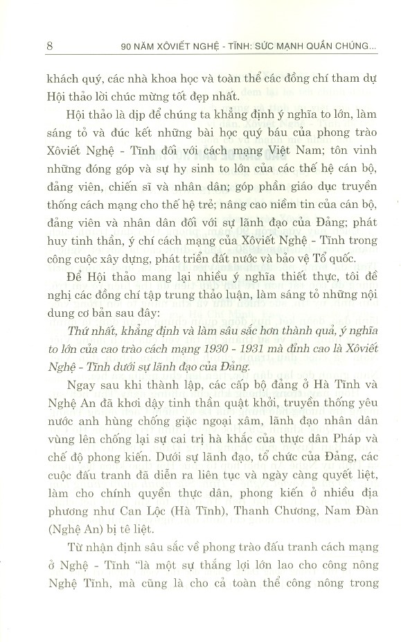 90 Năm Xô Viết Nghệ – Tĩnh Sức Mạnh Quần Chúng Làm Nên Lịch Sử