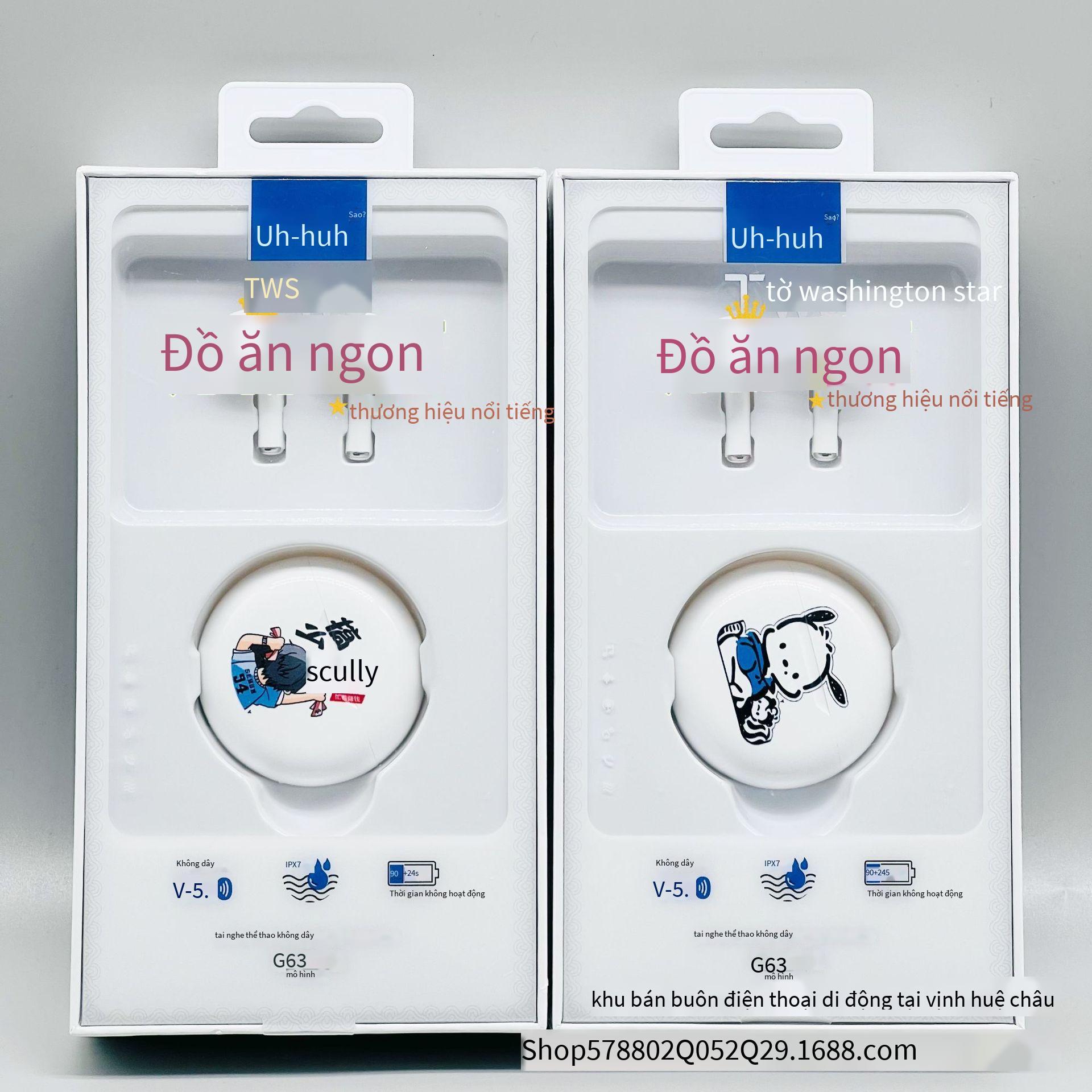 Tai nghe Bluetooth hai tai thế hệ thứ sáu được sơn nút tai không dây loại bỏ tiếng ồn bán trong tai tai nghe chơi game cảm ứng loa siêu trầm