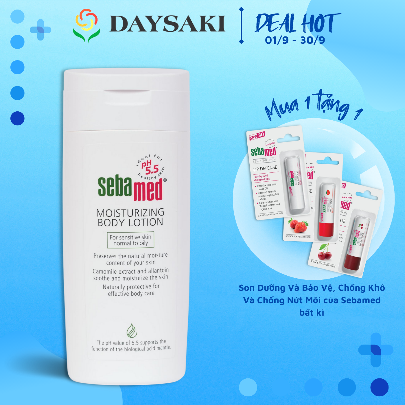 Sebamed Sữa Dưỡng Thể Toàn Thân Da Nhạy Cảm Moisturizing Body Lotion pH5.5 200ml