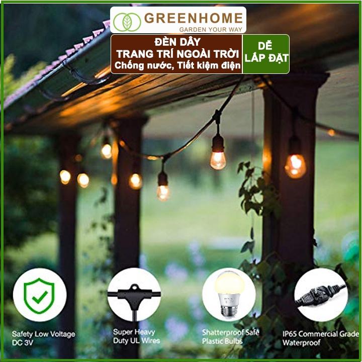 Bóng đèn Led trang trí ngoài trời, 3W, màu Vàng ấm, chống bụi, chống nước, tiết kiệm điện |Greenhome