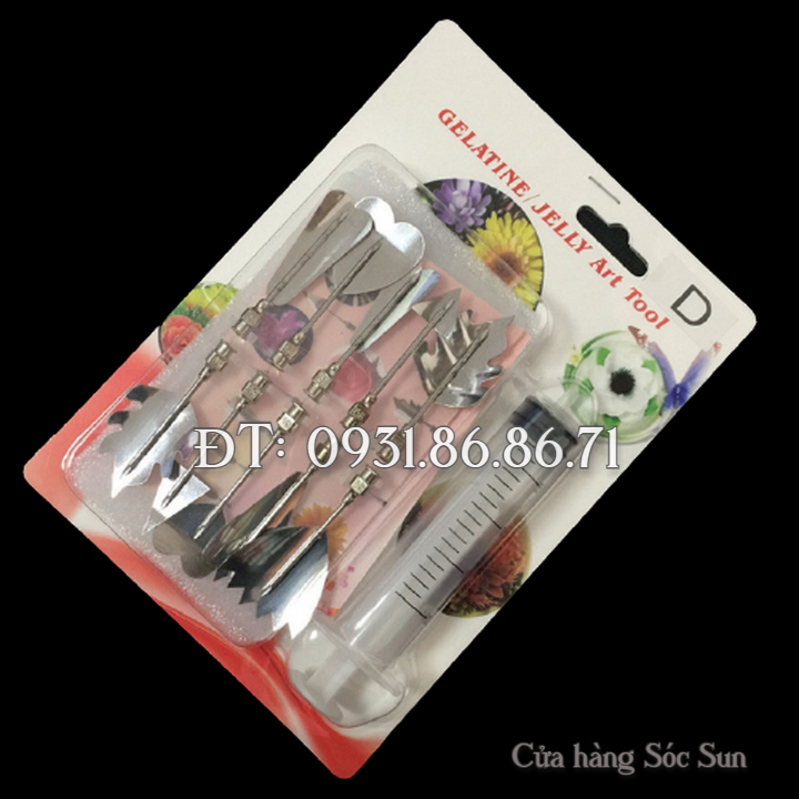 Bộ 10 dụng cụ làm thạch rau câu 3D - Bộ nhập khẩu - Tặng kèm xy lanh – Mã số 1000