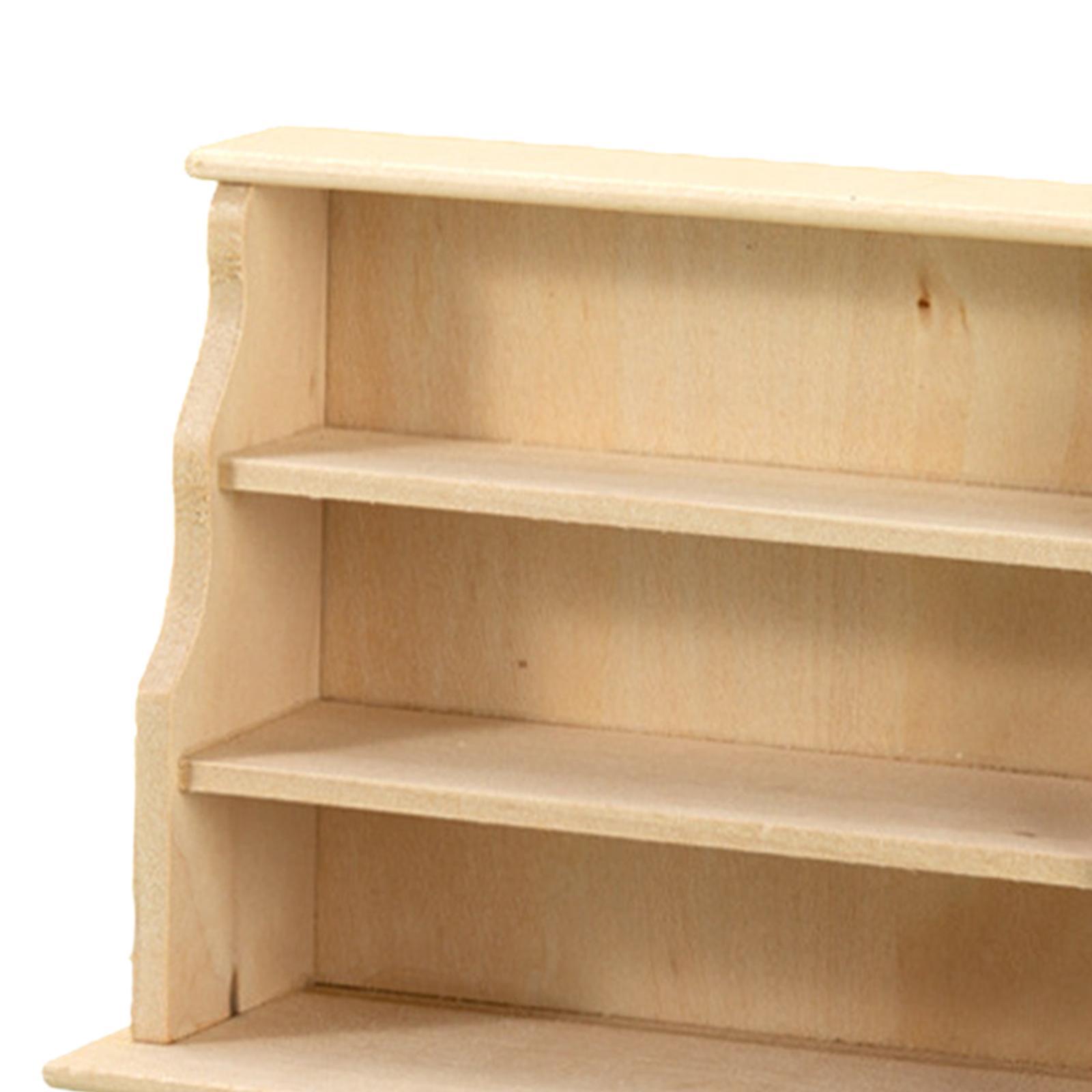 Dollhouse Cabinet Display Shelves for 1:12 Scale Dollhouse Living Room