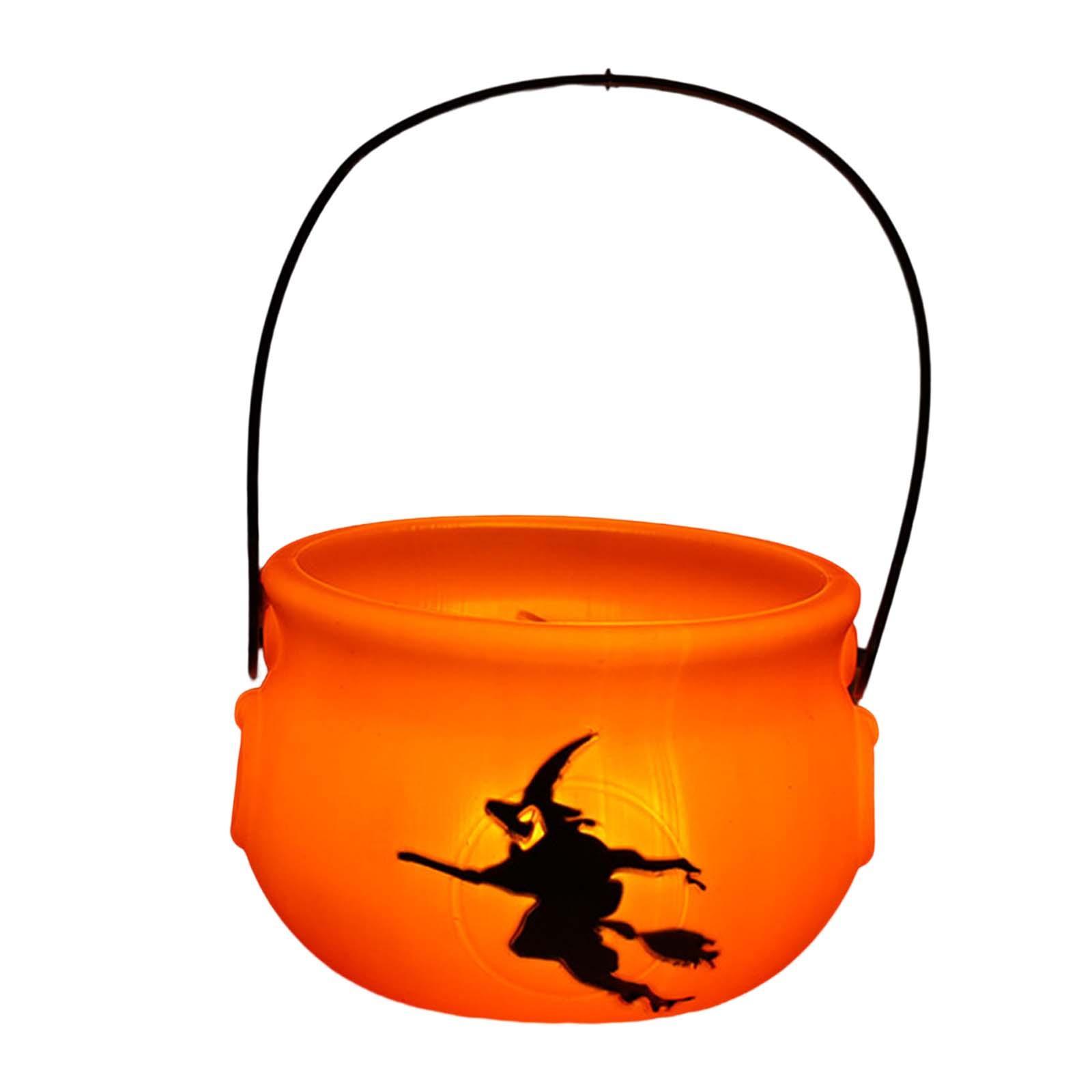 Pumpkin Bucket Candy Pail Container Multipurpose Candy Barrel Candy Bucket Trick or Treating Basket for Party Favor Halloween Gift Box Props