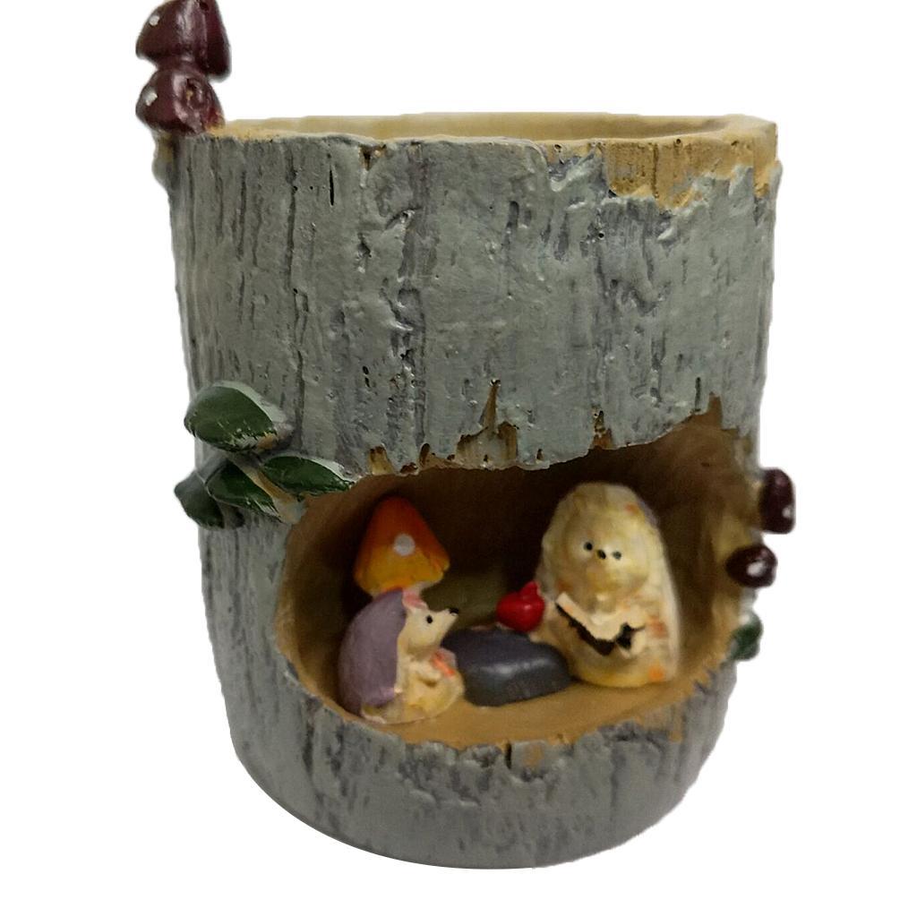 2Pc Hedgehog Flower Sedum Succulent Pot Planter Bonsai Trough Box Plant Beds