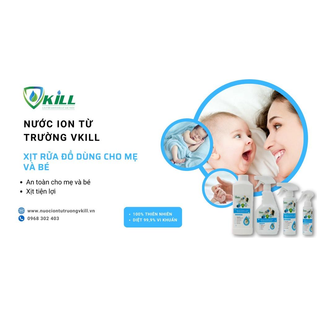 Nước ion từ trường Vkill xịt rửa đồ dùng cho mẹ và bé 250ml