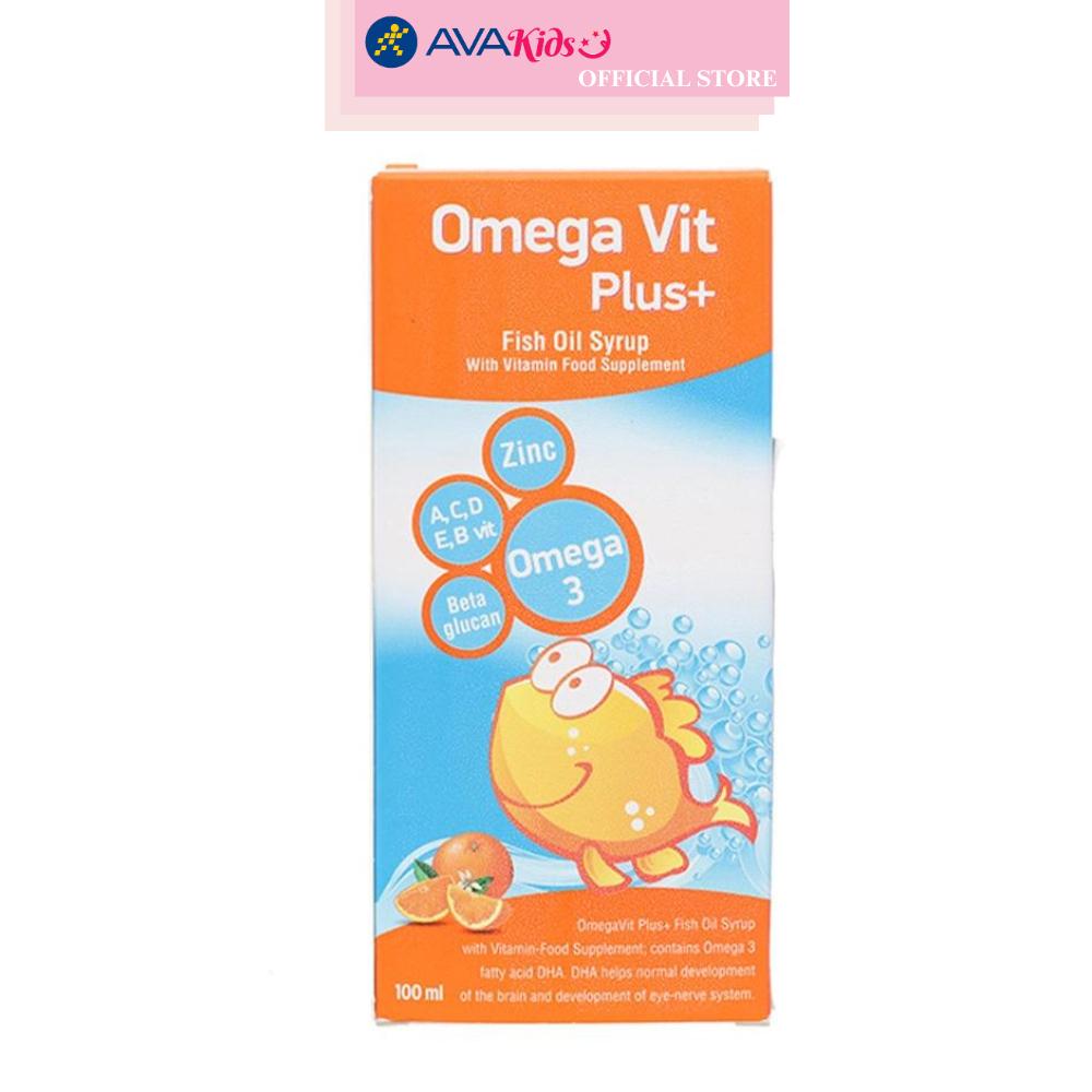 Siro dầu cá Omega Vit Plus+ tốt cho não bộ và mắt 100 ml (từ 6 tháng)