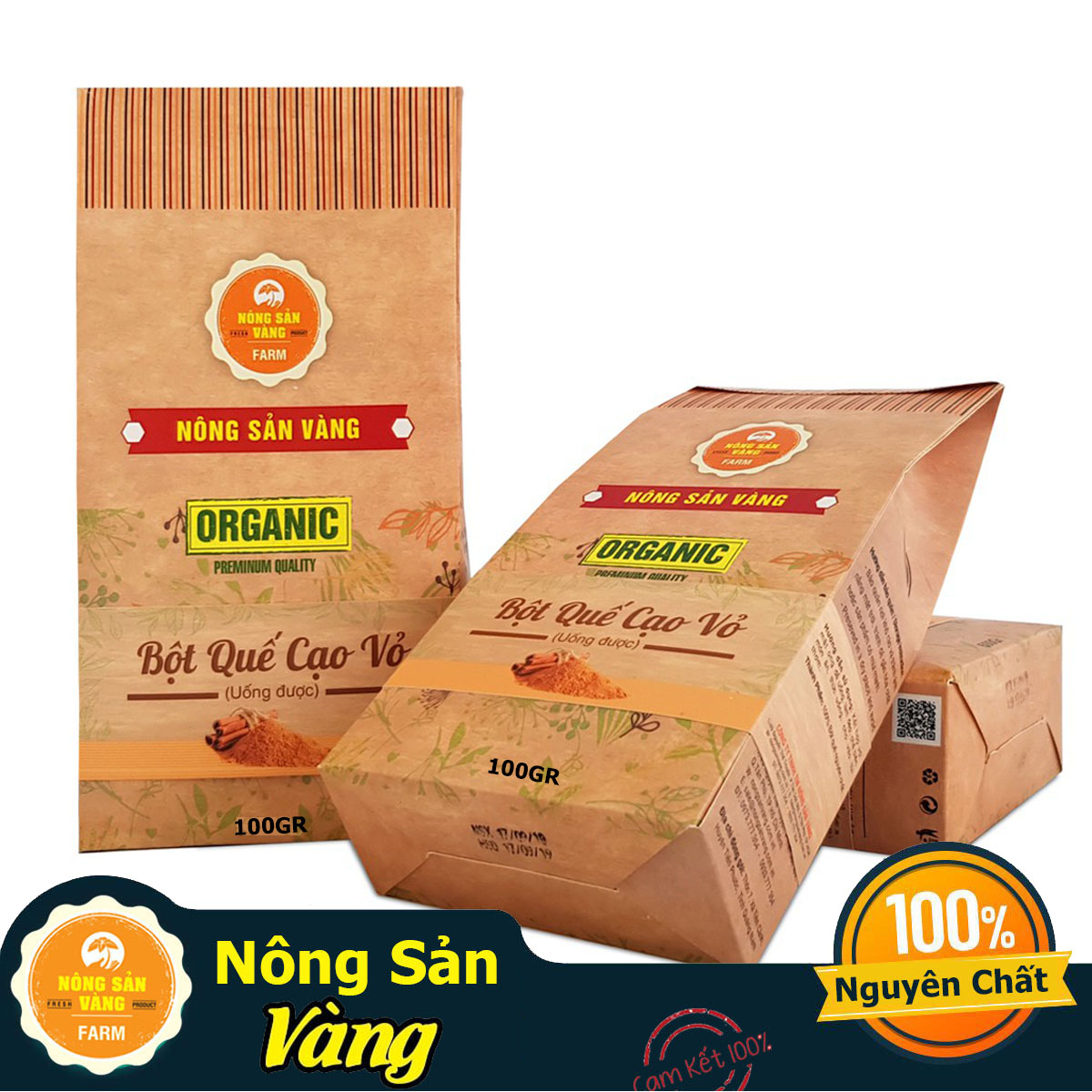 Bột Quế Nguyên Chất Cạo Vỏ (Uống), làm bánh, nấu ăn, giảm cân, giảm mỡ bụng 100gr