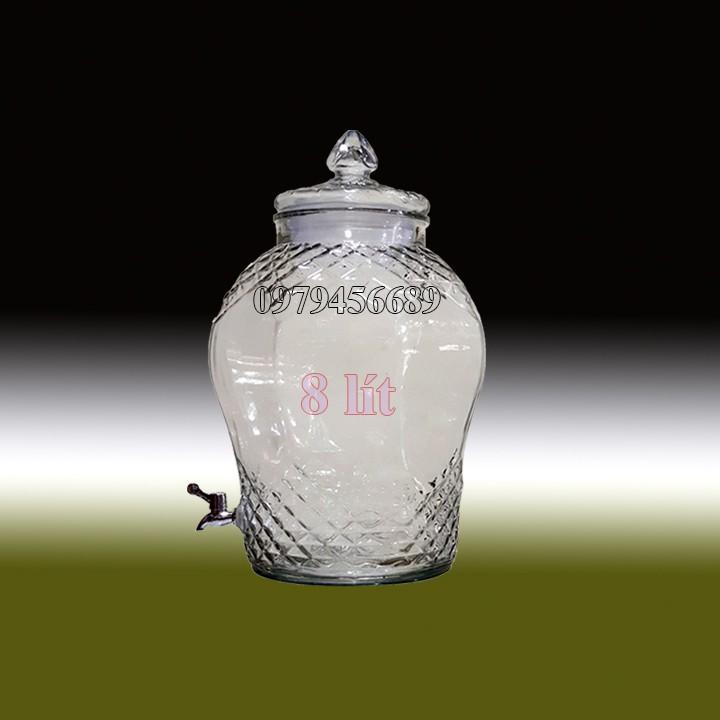 Bình thủy tinh kim cương