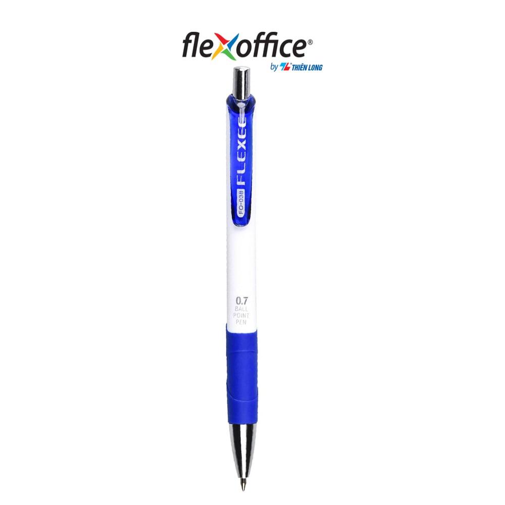 Combo 50/100/200 bút bi FlexOffice FO-038 mực xanh
