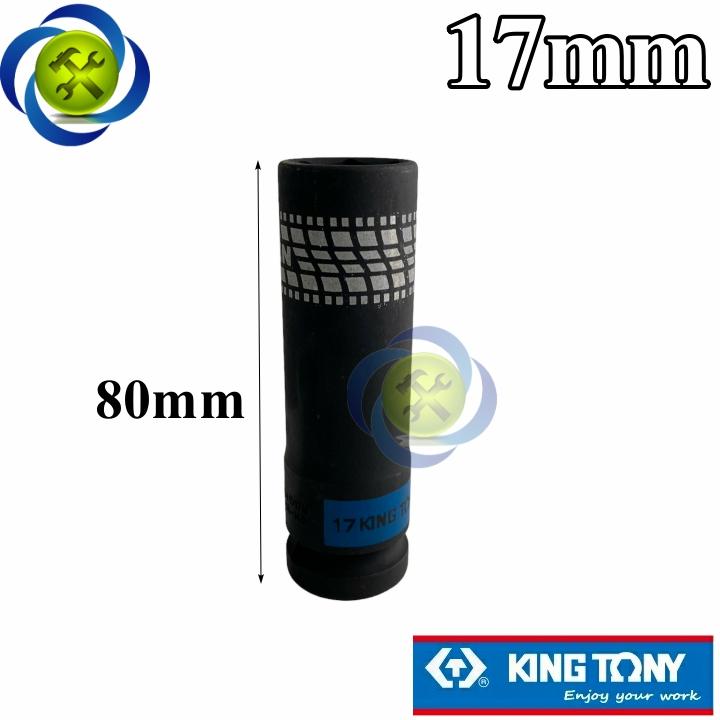 Tuýp 17mm đen dài mỏng Kingtony 441517M loại 1/2 có 6 cạnh