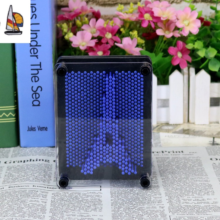 Bảng đinh 3D nghệ thuật Pinart loại lớn 20x5.5x25cm- Đồ chơi tạo hình bảng đinh nhựa an toàn cho bé, giao màu ngẫu nhiên+ Tặng kèm hình dán chiếc thuyền cho bé