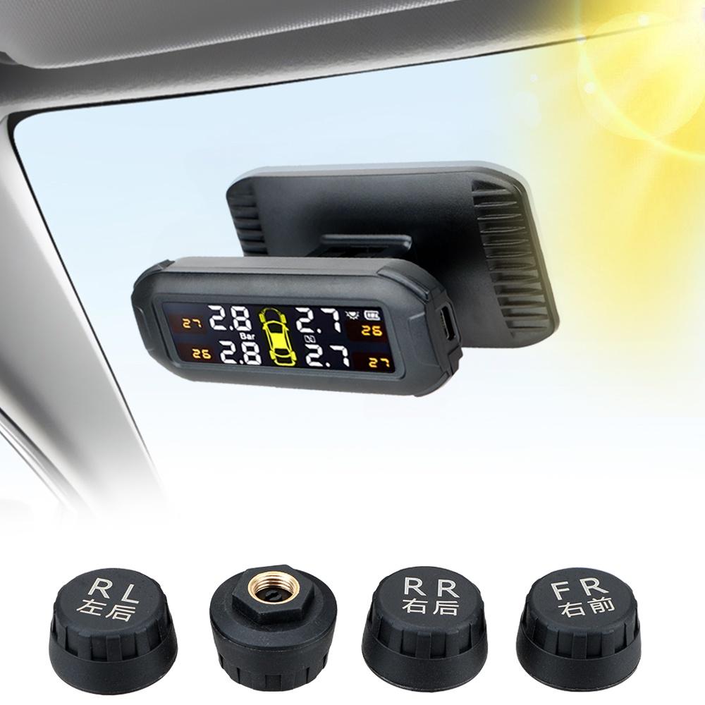 Hệ thống giám sát áp suất lốp xe ô tô TPMS thiết kế xoay với 4 cảm biến ngoài chuyên dụng tiện lợi