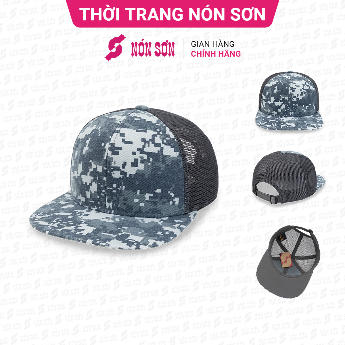 Mũ snapback hiphop nam nữ NÓN SƠN chính hãng MC210HK-XM2HV