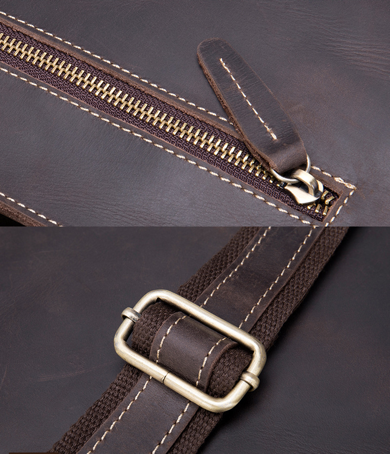 Túi đeo chéo nam DA BÒ  thật phong cách mới - DCN9458