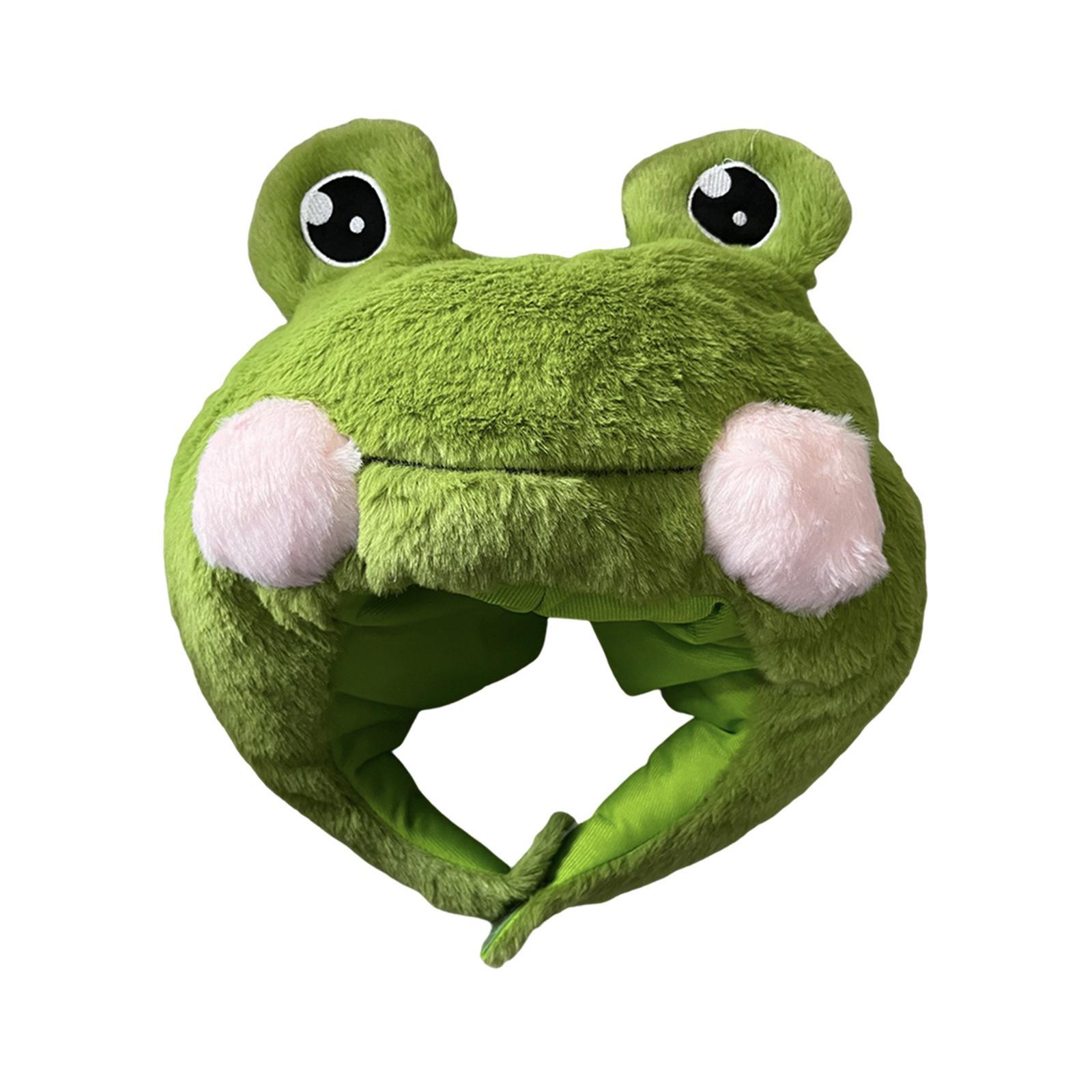 Soft Frog Plush Hat Party Costume Hat Cosplay Headwear for Festival Decor Dress up Hat