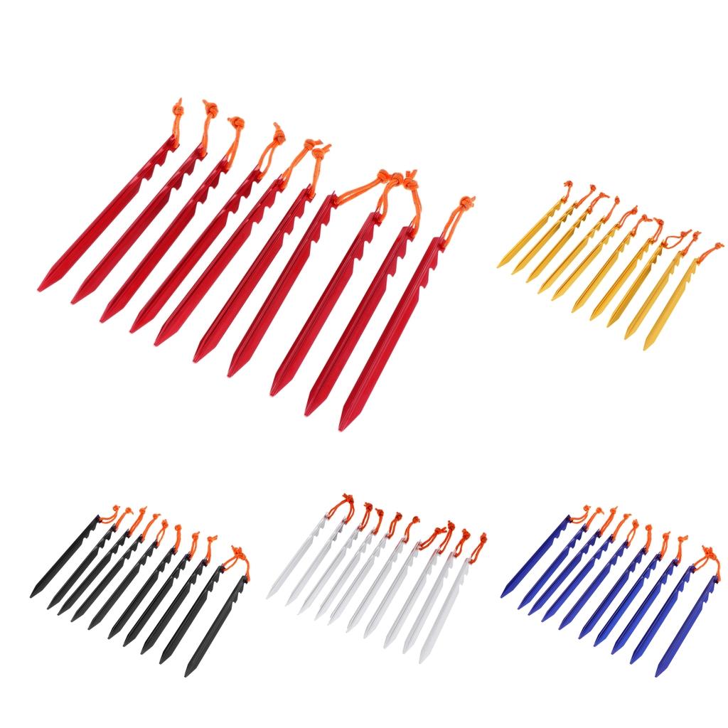 10 Pieces Aluminum Alloy Tent Pegs Stakes Outdoor Camping Accessories