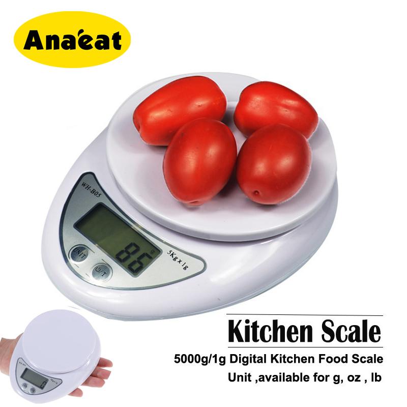 Cân Điện Tử Kỹ Thuật Số ANAEAT Dùng Cho Thực Phẩm Nhà Bếp Hạn Mức 5kg