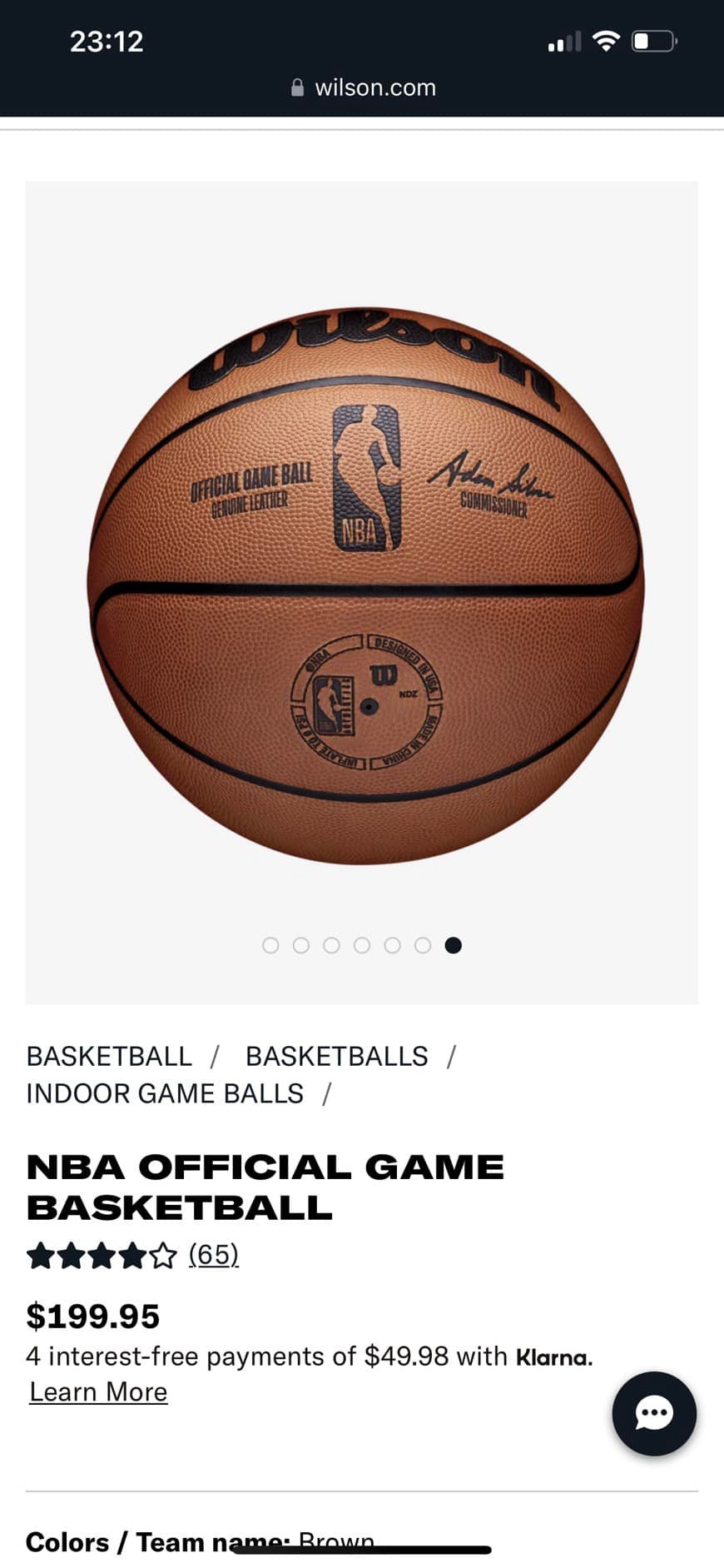 Bóng rổ Wilson NBA (trái bóng rổ số 1 thế giới) - Size 7