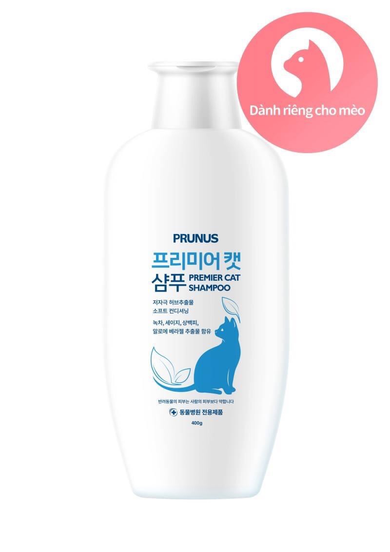 DẦU TẮM GỘI LÀM MỀM LÔNG CHO MÈO - PRUNUS PREMIER CAT SHAMPOO [ 400g ]