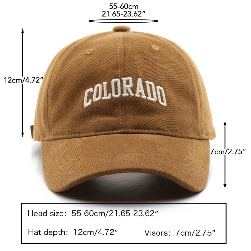 SLECKTON Cotton Mũ Lưỡi Trai Bóng Chày Cho Nữ Và Nam Thêu Chữ “COLORADD” Mũ Chống Nắng Mùa Hè Nón Snapback Thời Trang Unisex Color: Beige Size: Adjustable