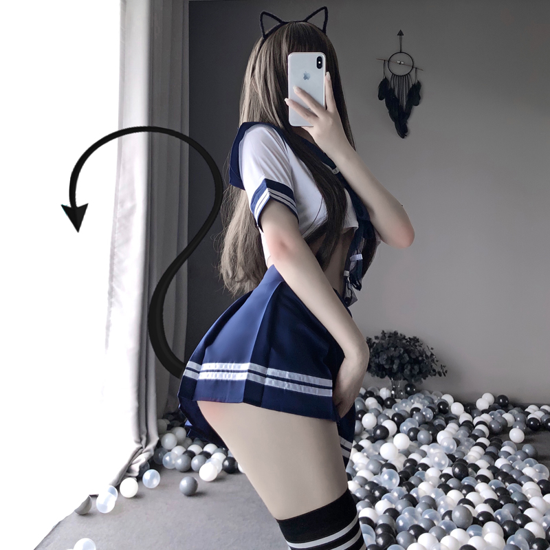 Đồ cosplay sexy học sinh anime - Set váy ngủ nữ sinh gợi cảm