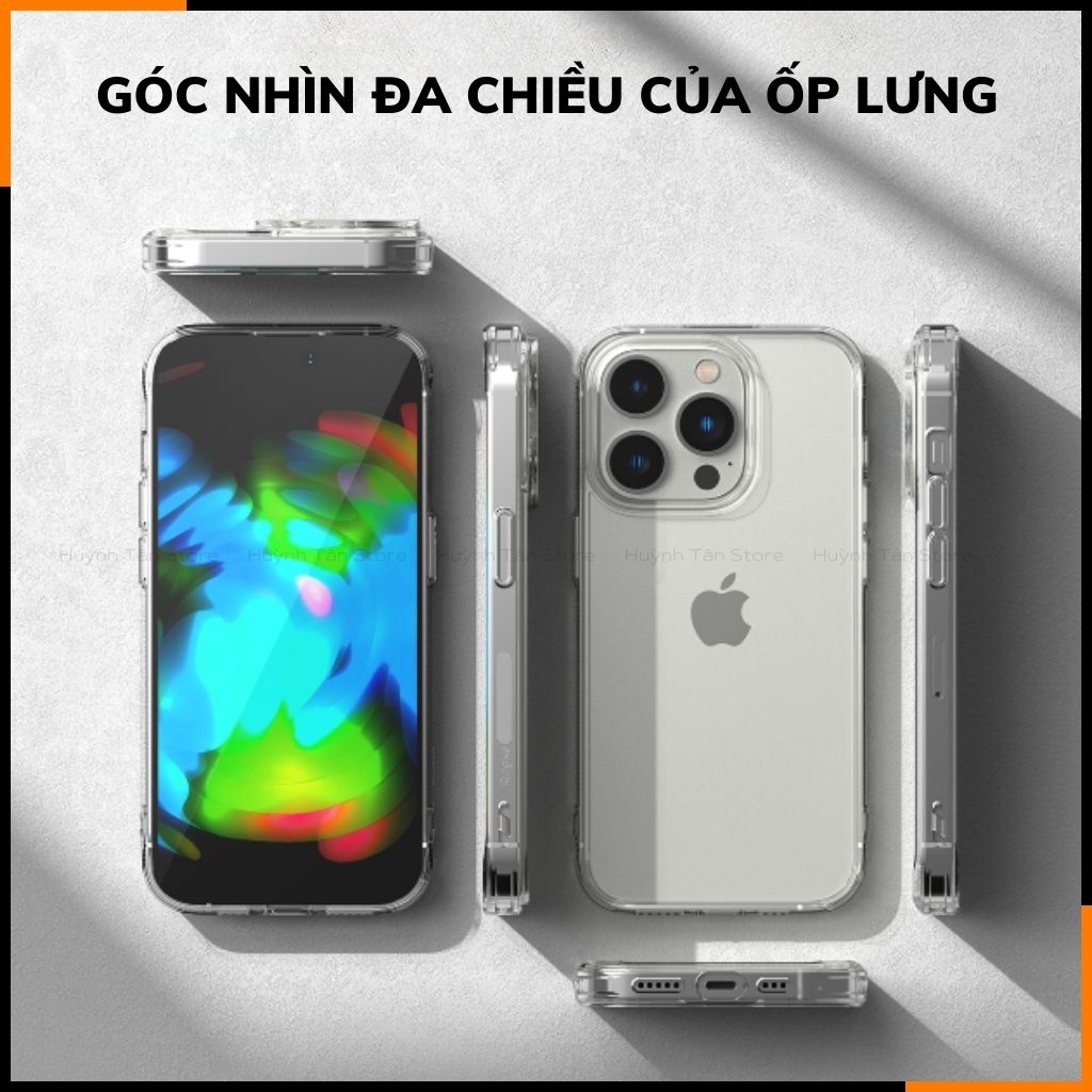 Ốp lưng iphone 15 pro max RINGKE chính hãng trong suốt chống sốc FUSION chống ố vàng phụ kiện huỳnh tân store - Hàng nhập khẩu