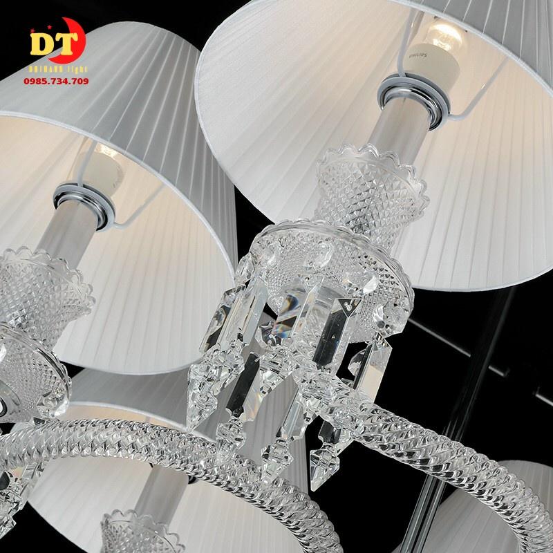 Đèn chùm phale trắng 18 tay phòng khách phong cách cổ điển cao cấp DQM