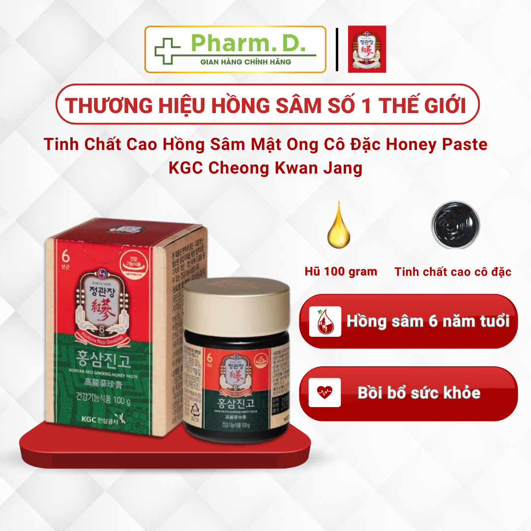 Tinh Chất Hồng Sâm Mật Ong Cô Đặc KGC Cheong Kwan Jang Korean Red Ginseng Honey Paste (Hũ 100g)