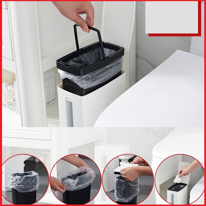 Chổi cọ toilet - Chổi cọ vệ sinh kèm thùng rác - Thùng rác - Thùng rác mini - Thùng rác đa năng - Sọt rác - Chổi cọ nhà vệ sinh