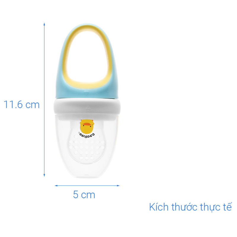 Túi nhai chống hóc silicone Piyo Piyo màu xanh (4+ tháng tuổi) PY830552