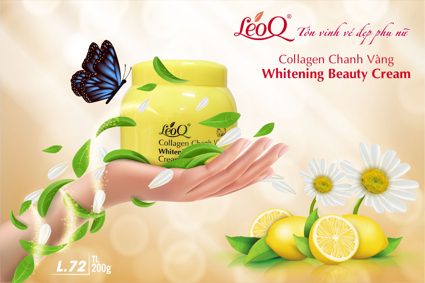 LEOQ COLLAGEN CHANH VÀNG WHITENING BEAUTY 200G