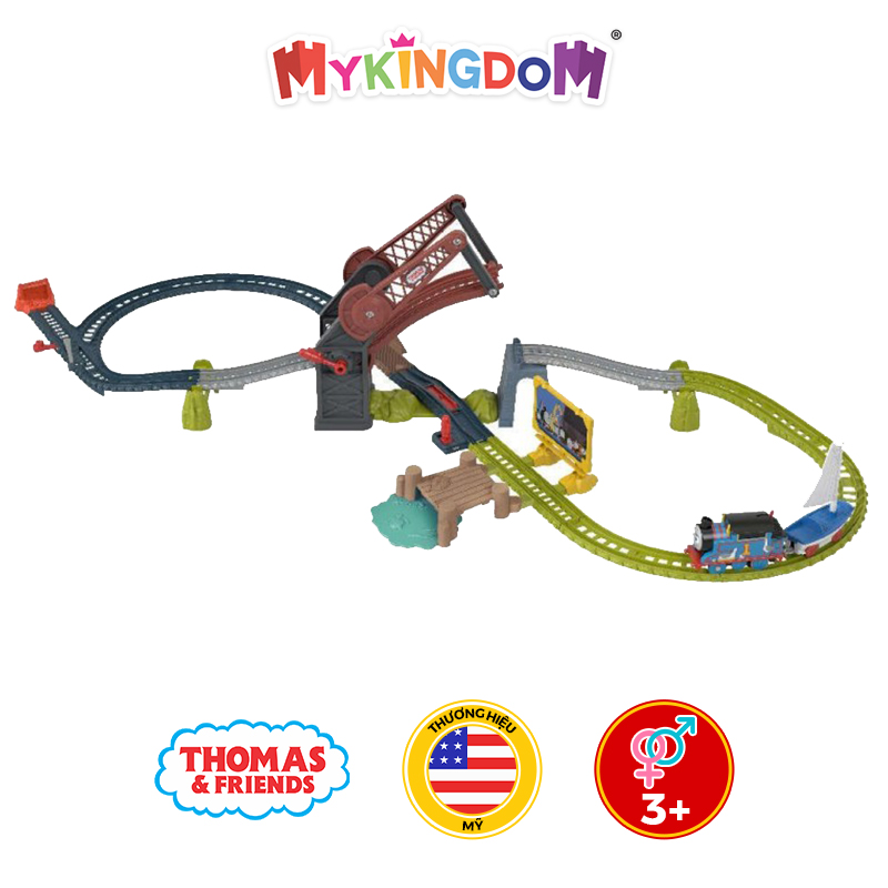 Đồ Chơi THOMAS FRIEND Mô Hình Thomas Kéo Thuyền Qua Cây Cầu Nâng HGX65