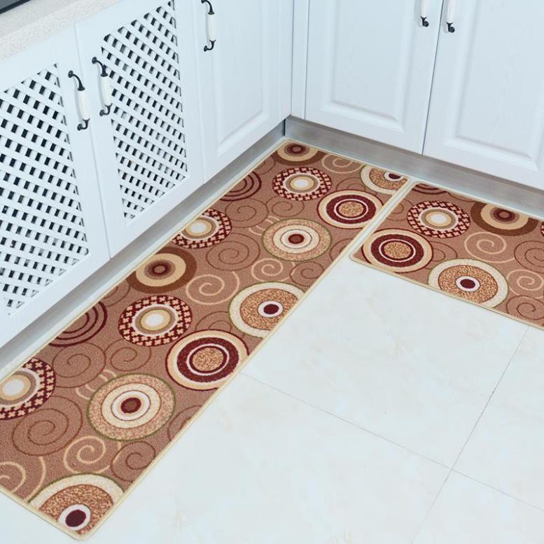 Thảm Nhà Bếp Cao Cấp, Bộ Thảm bếp 3D (1 thảm ngắn + 1 thảm dài) (Giao Hình Ngẫu Nhiên)