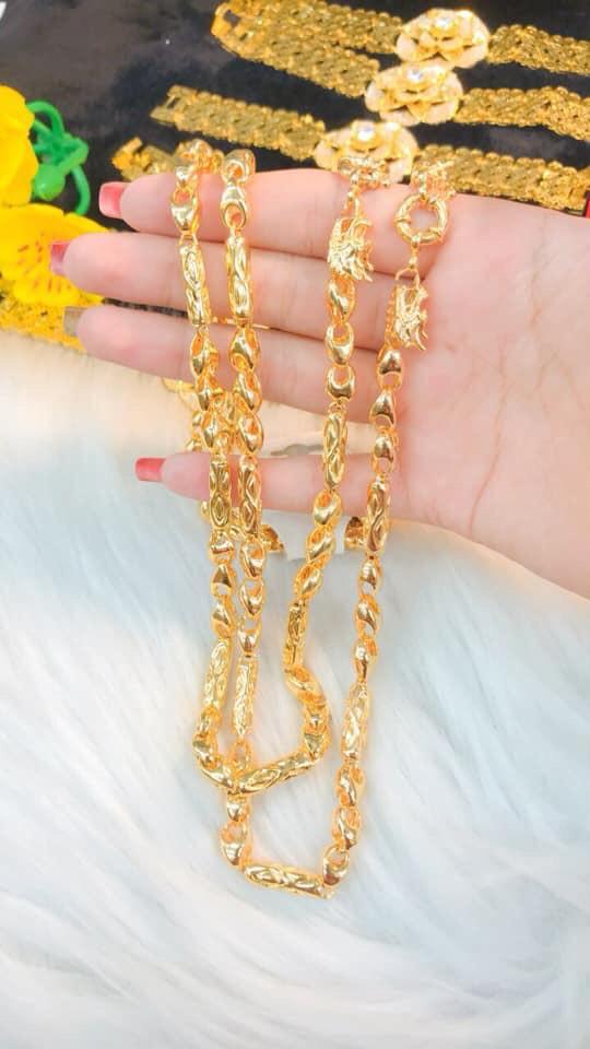 Dây chuyền nam đầu rồng mạ vàng 24k cực ngầu mã EKH089