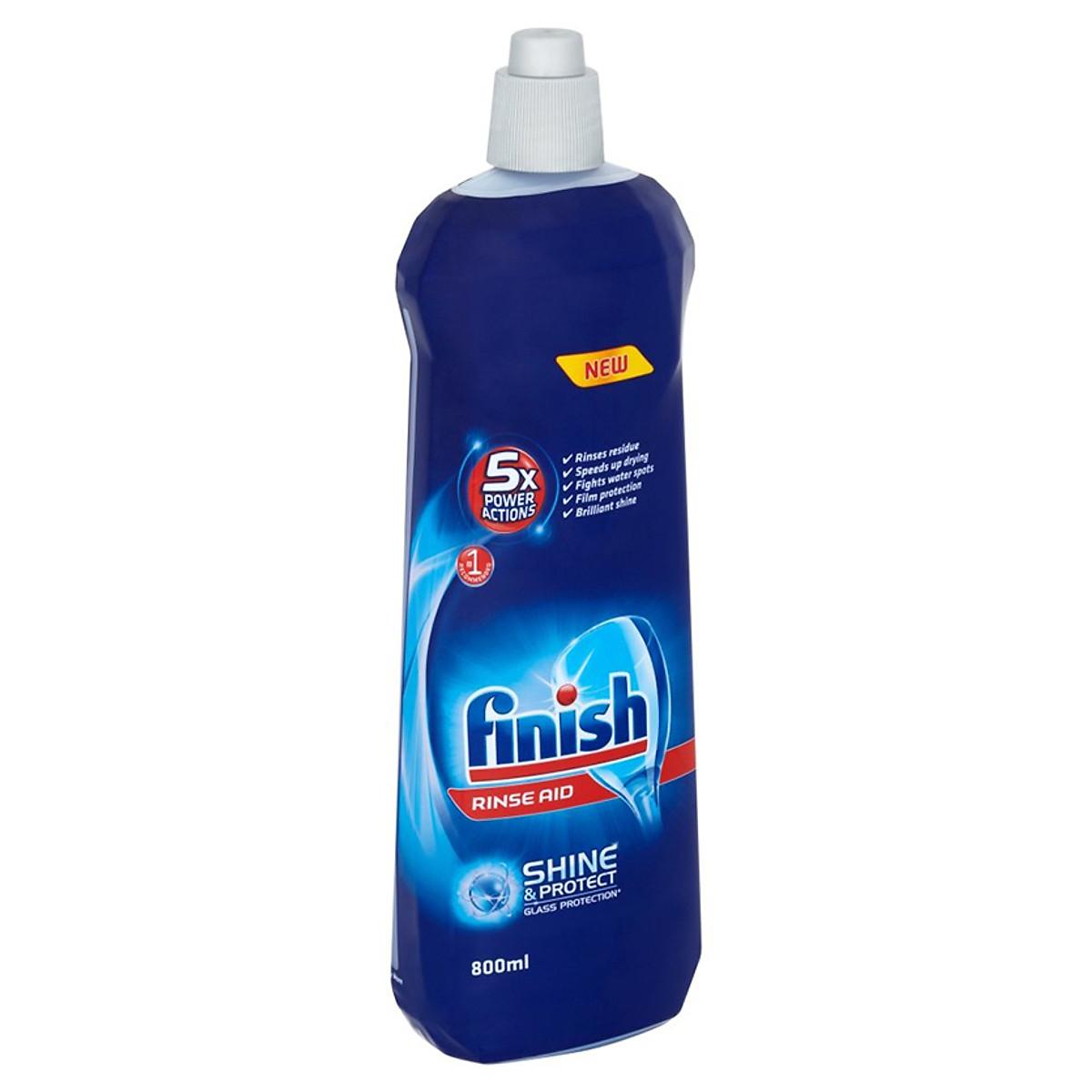 Nước Làm Bóng Và Làm Khô Chén Bát Finish Dishwasher Shine & Dry Regular 800ml PTT017394, Nhập Đức