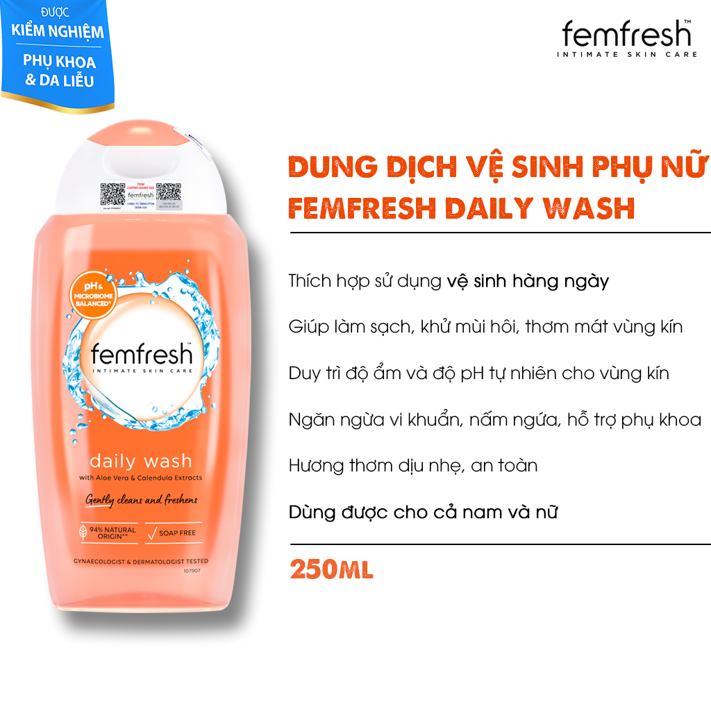 Dung Dịch Vệ Sinh Phụ Nữ Femfresh Daily Intimate Wash Nhập Khẩu Anh Quốc 250ml