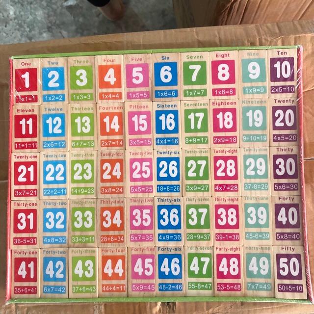 Bộ đồ chơi domino 100 số - Đồ chơi gỗ