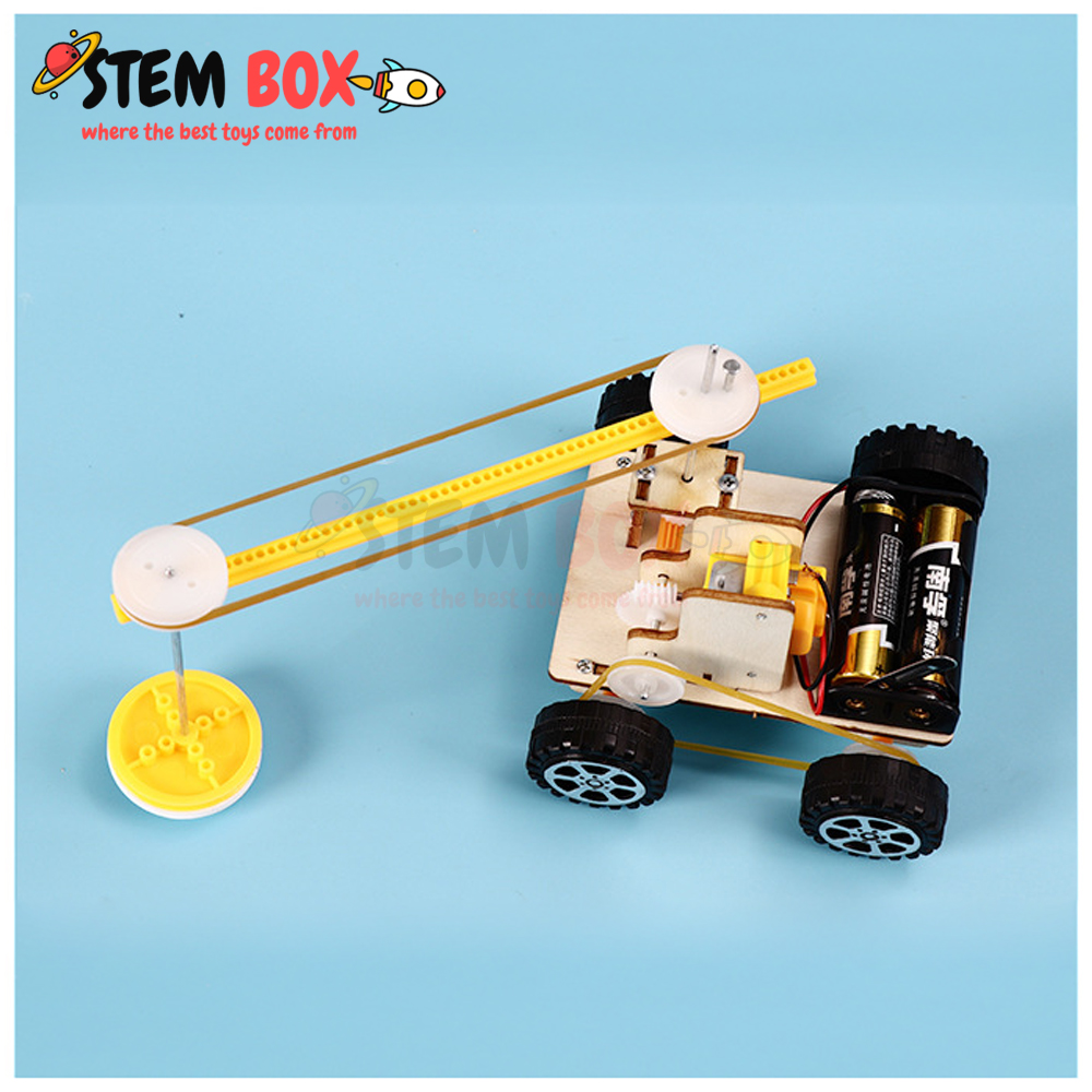 Đồ chơi STEM bộ lắp ghép robot quét rác chạy pin - Trò chơi DIY STEM BOX