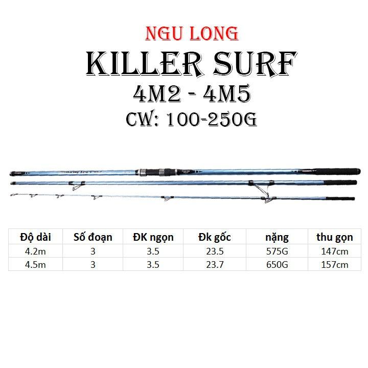 Cần câu 3 đốt KILLER SURF 4m5 - 4m5 độ cứng BX