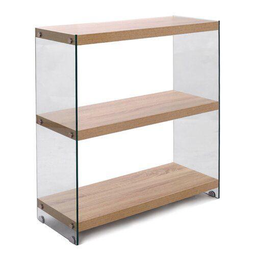 Kệ Mica kết hợp Gỗ trưng bày sách, báo, tạp chí, mô tình sản phẩm, nhiều kích thước - 3 Tầng