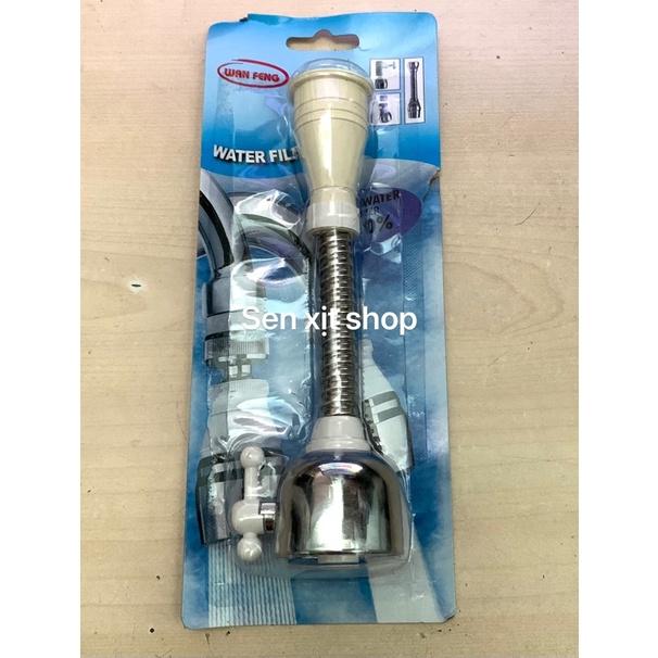 Đầu Nối Vòi Rửa Chén Bát Tăng Áp 2 Chế Độ Nước Xoay 360 Độ