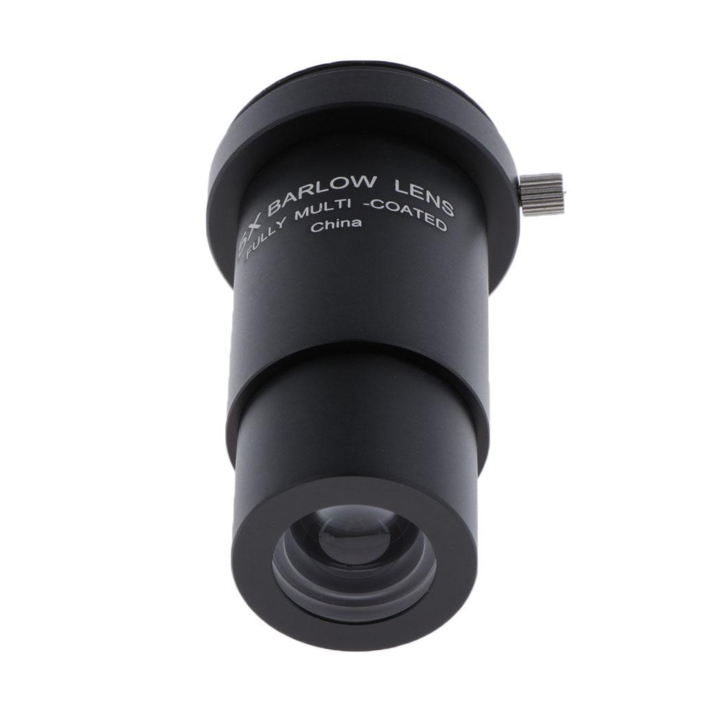 Telescope Eyepiece Barlow Lens 5X for Astronomical Photography with Filter