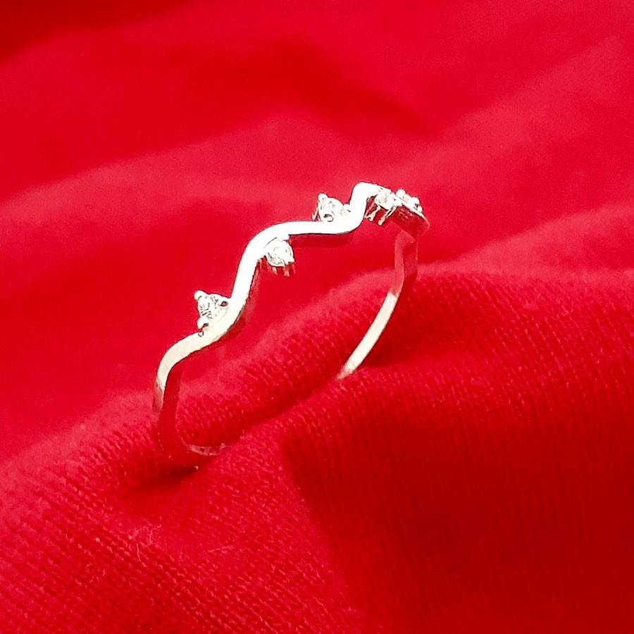 Nhẫn nữ bạc ta bản nhỏ xinh gắn đá zico cao cấp có thể chỉnh size tay theo yêu cầu Bạc Quang Thản - QTNU25