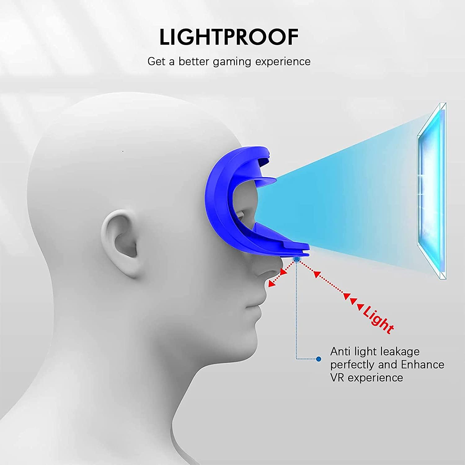 Mặt Nạ Mắt Cho Oculus Quest 2 Kính VR Silicone Chống mồ hôi Chống rò rỉ Ánh Sáng Chặn Tấm Che Mắt Cho Oculus Quest 2 Màu sắc: tím