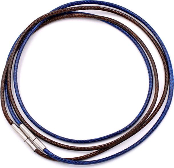 Combo 2 sợi dây vòng cổ cao su - xanh dương + nâu DCSXDN1