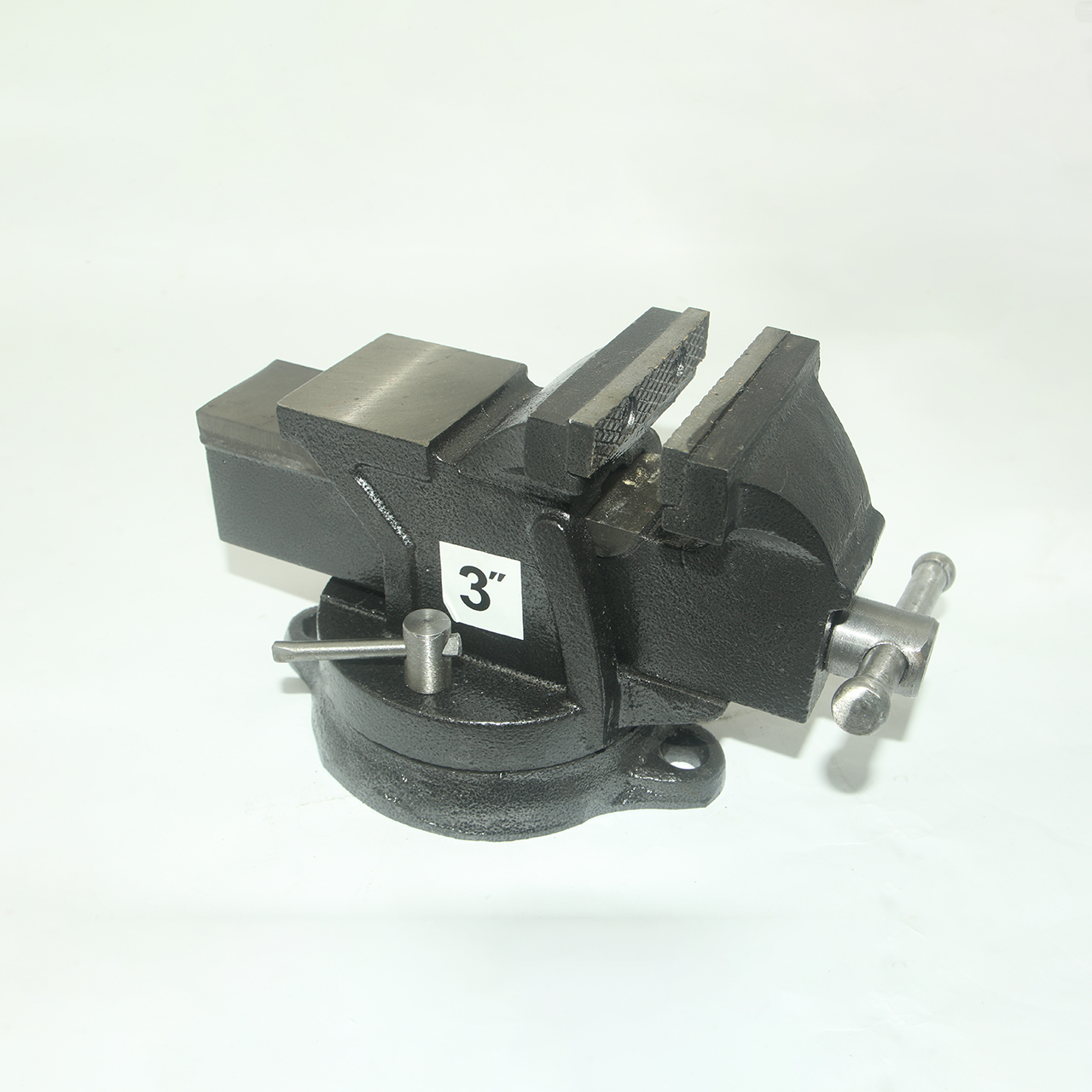 Ê tô mâm xoay có đe 3 inch độ mở  tối đa 90mm tặng kèm 1 đôi găng tay bảo hộ cảm ứng