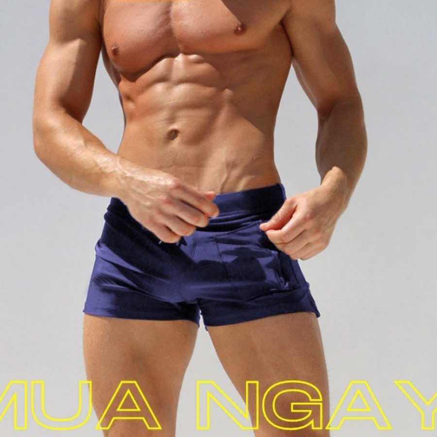 Quần Bơi Nam Cao Cấp 2 Lớp Sexy Vải Dày Có Túi Co Giãn 4 Chiều Thoải Mái Bơi Lội TXstar