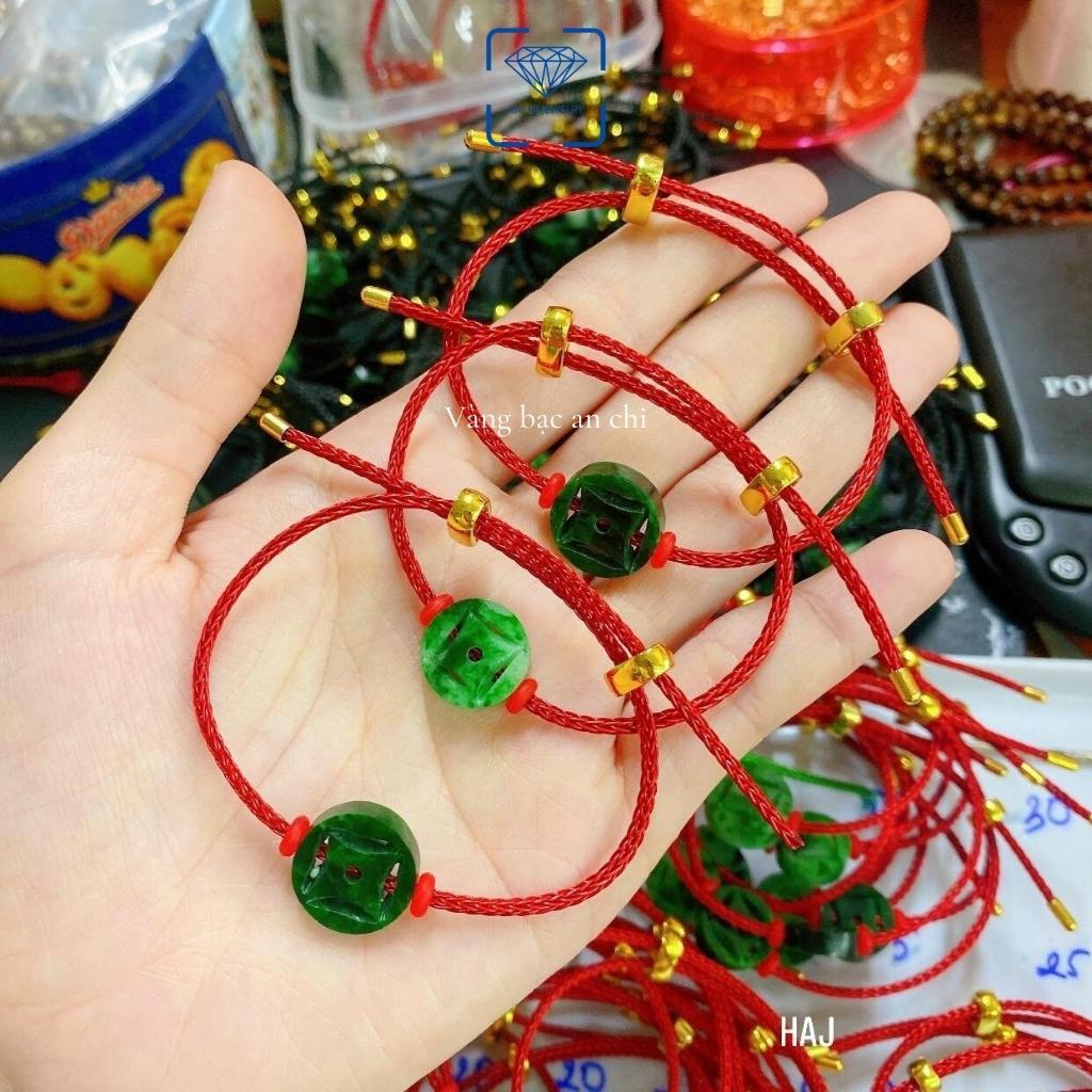 Vòng tay đồng xu Ng sơn thủy - dây thép/ cước size 2mm, trang sức Anchi jewelry