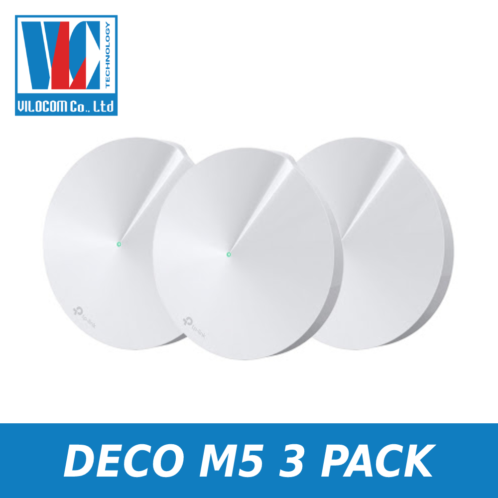 Hệ thống WIFI Mesh TP-LINK Deco M5 (3- pack) Chuẩn AC1300 - Hàng Chính Hãng