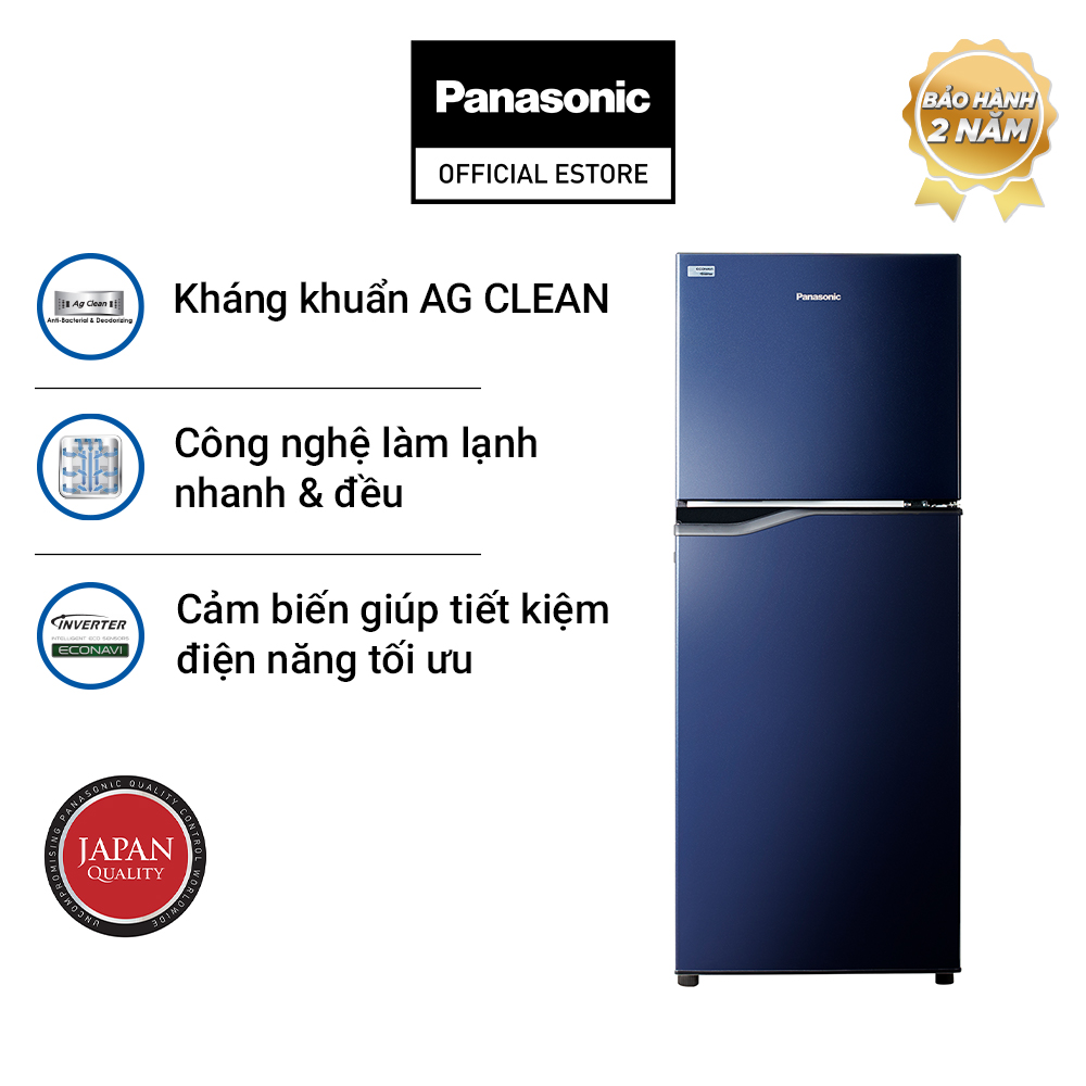 Tủ Lạnh 2 Cánh Panasonic 188 Lít NR-BA229PAVN - Kháng khuẩn tinh thể bạc Ag+ - Hàng chính hãng